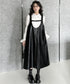 Zip Suspender Dress